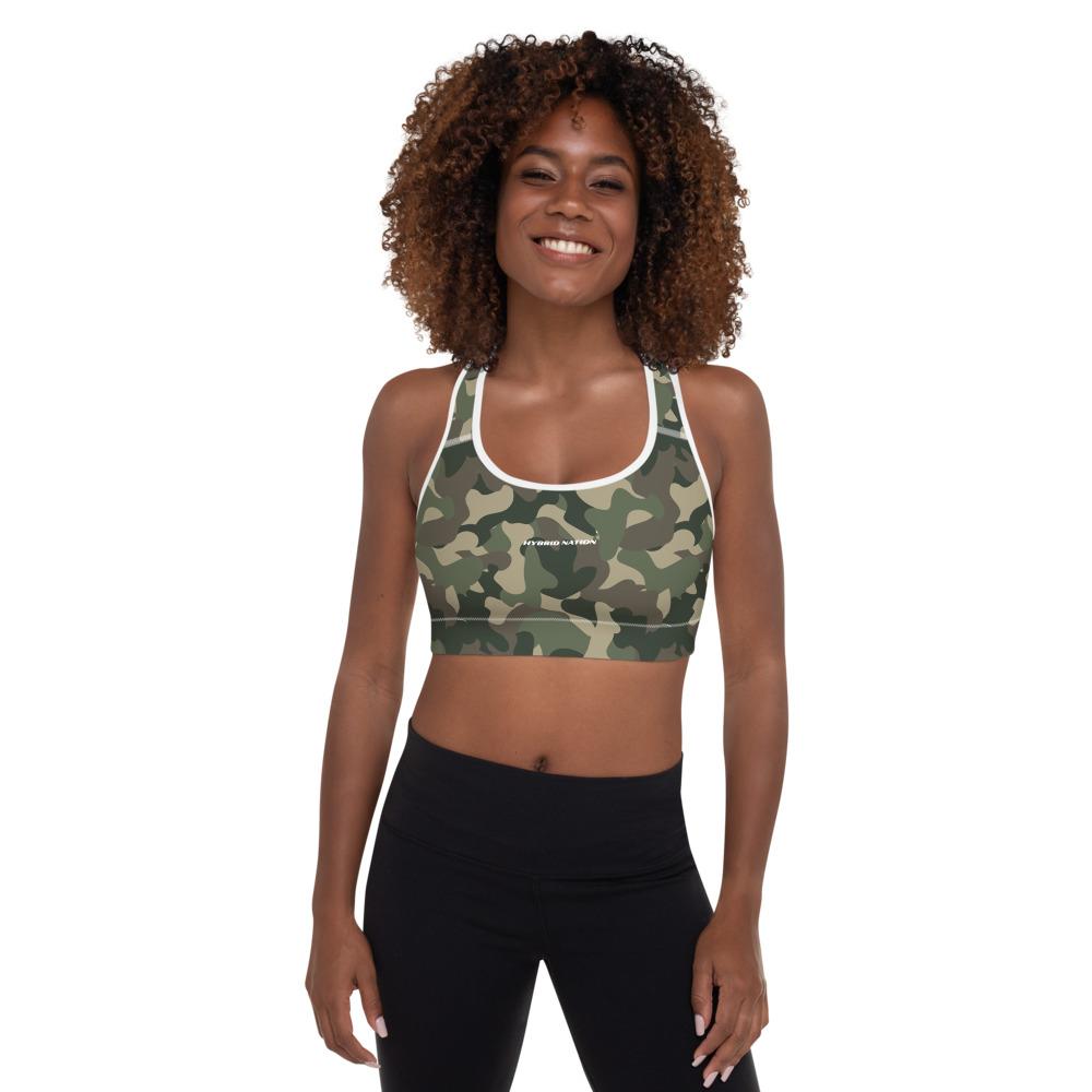Women's Red Digital Camouflage Athletic Sports Bra